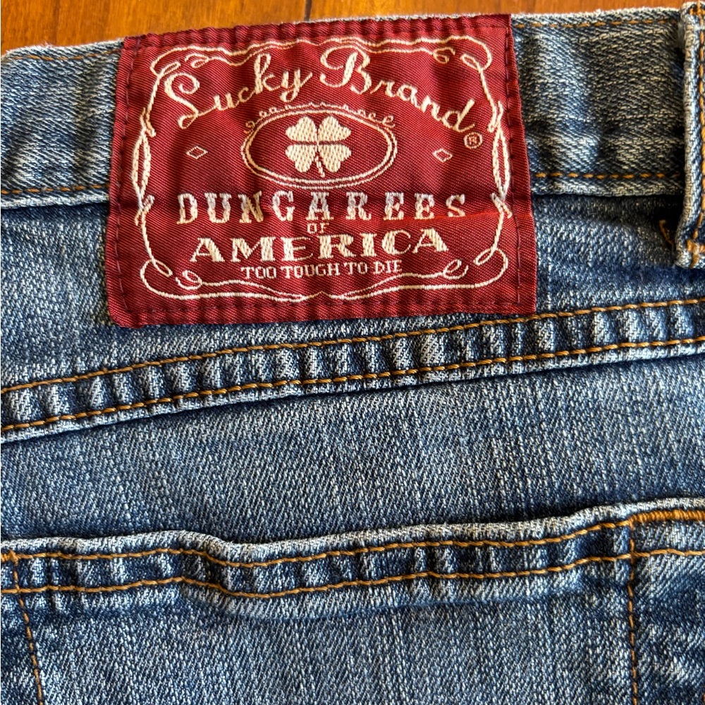 Lucky Brand Size 10/30 Distressed Frayed Denim Shorts Blue Cutoff Jean Shorts - Picture 8 of 13